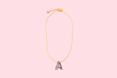 Colorful Confetti Letter Necklace Asst - 1 (CN-ASST)