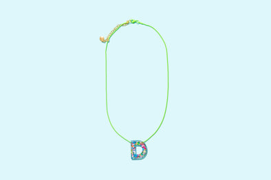 Colorful Confetti Letter Necklaces - 2