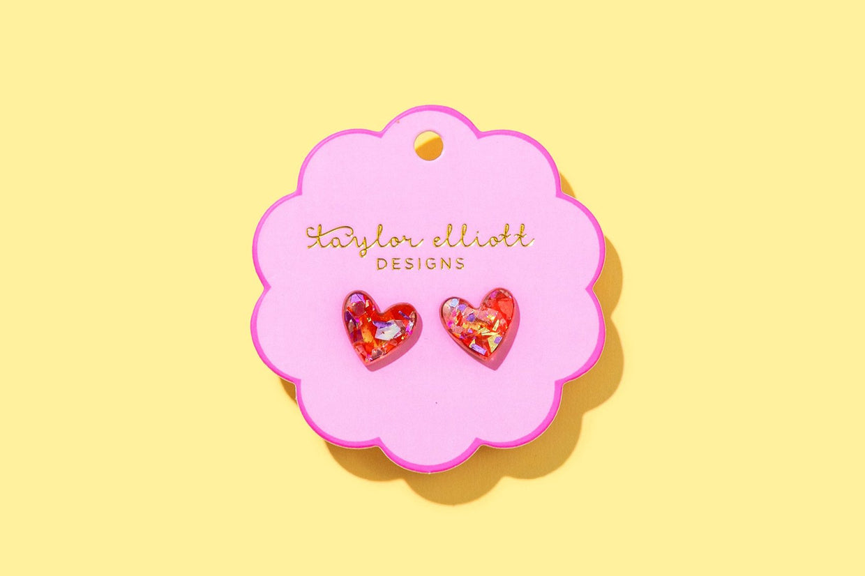 Stud - Confetti Heart - 2 (CE-05)