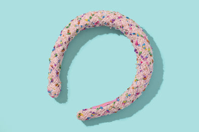 Headband - Lexi Rainbow Tweed - 2 (HB-01)