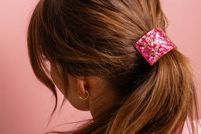 Ponytail Cuff - Pink Confetti - 4 (HA-02)