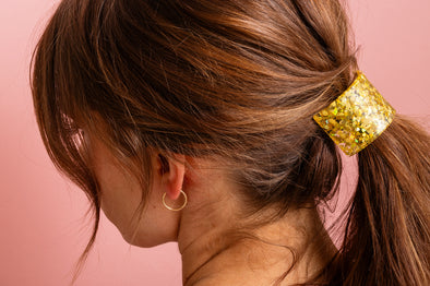 Ponytail Cuff - Gold Confetti - 4 (HA-06)