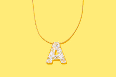 Pearl Confetti Letter Necklaces - 2