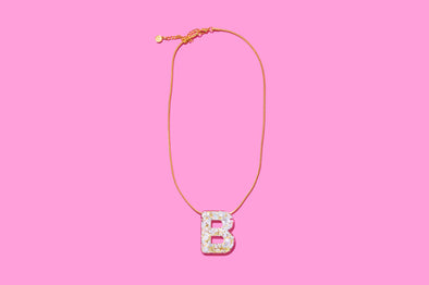 Pearl Confetti Letter Necklaces - 2