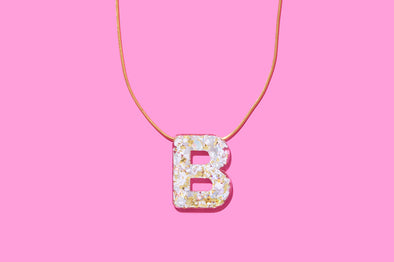 Pearl Confetti Letter Necklace Asst - 1 (PN-ASST)