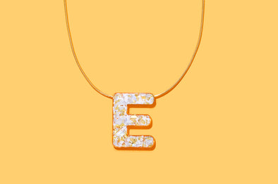 Pearl Confetti Letter Necklaces - 2