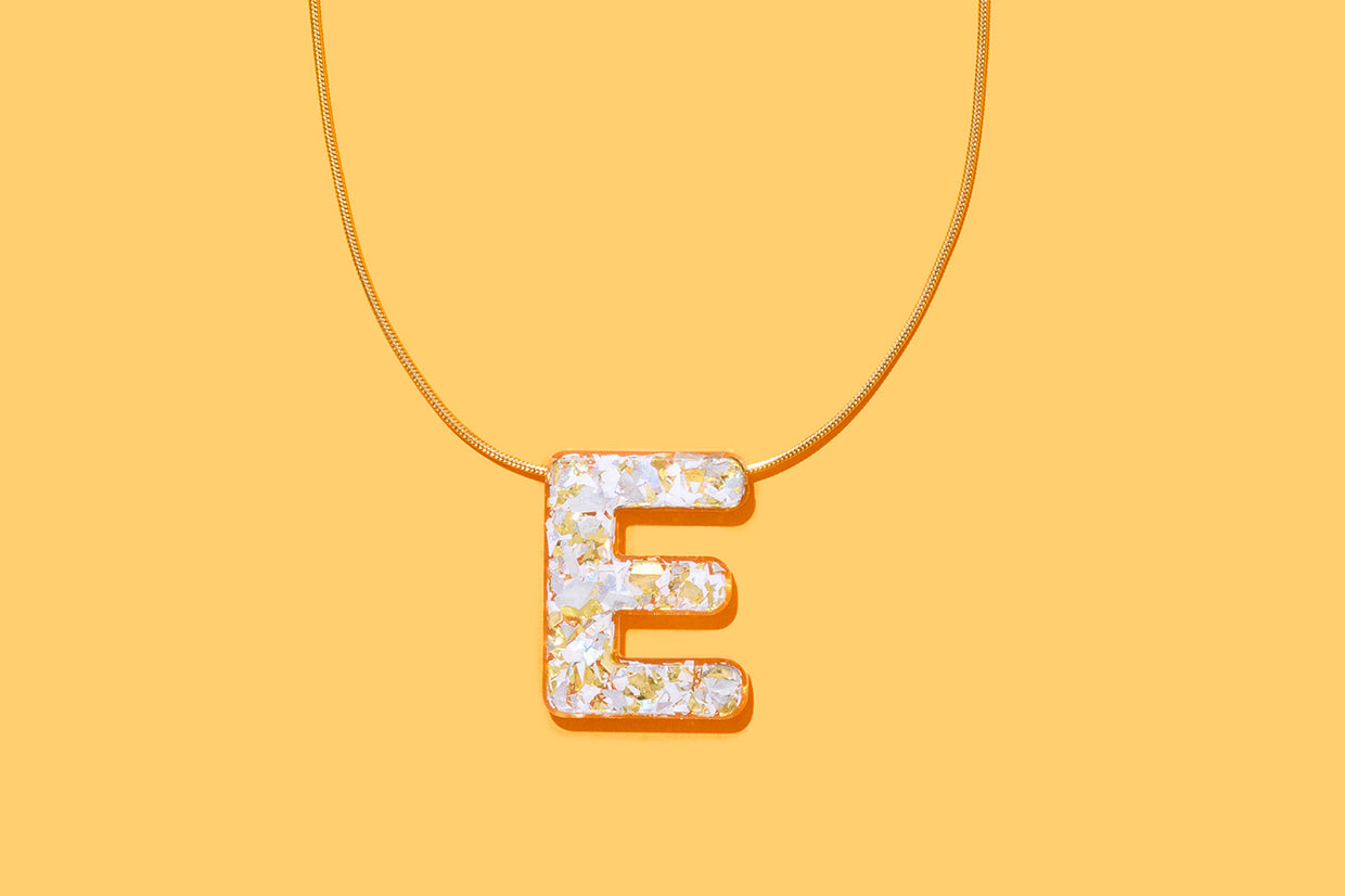 Pearl Confetti Letter Necklaces - 2