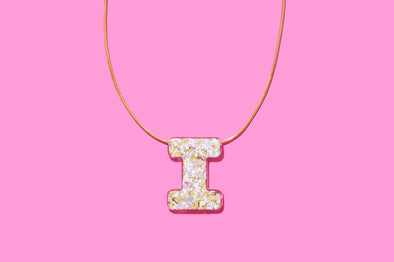 Pearl Confetti Letter Necklaces - 2