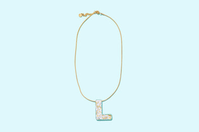 Pearl Confetti Letter Necklaces - 2