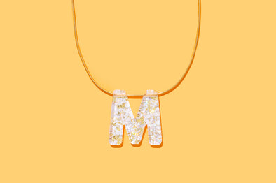 Pearl Confetti Letter Necklaces - 2