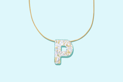 Pearl Confetti Letter Necklaces - 2